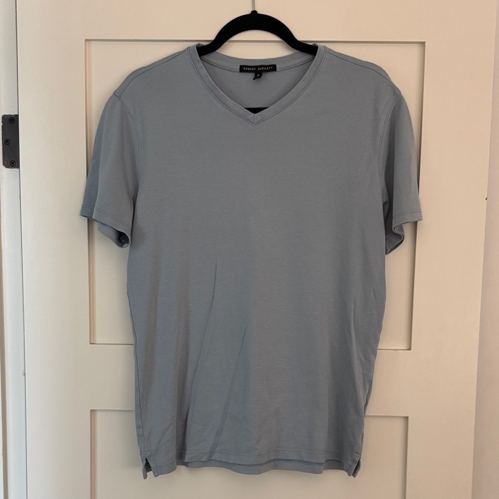 Robert Barakett Pale Blue V-Neck Tee